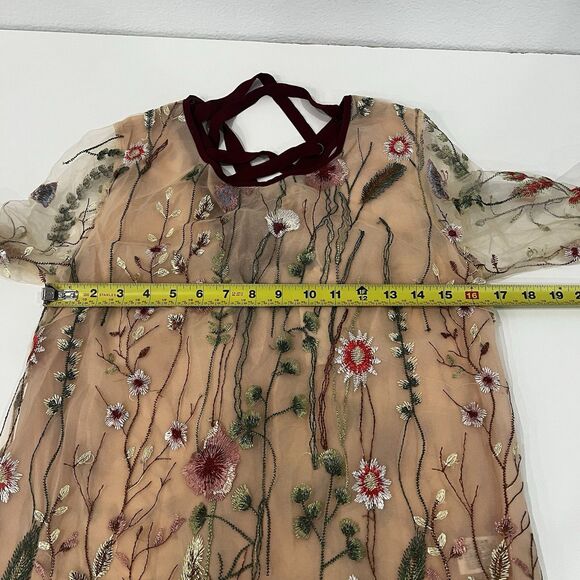 Entro Women’s Always In Bloom Floral Embroidered Top Sz S Fairy Cottagecore - Picture 8 of 9